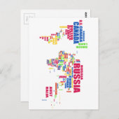 World in words postcard postkarte (Vorne/Hinten)