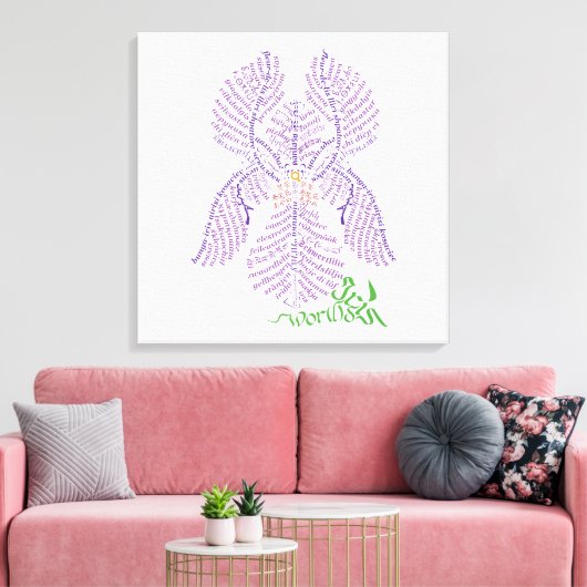 World Iris Canvas Print Leinwanddruck (Insitu (Wohnzimmer))