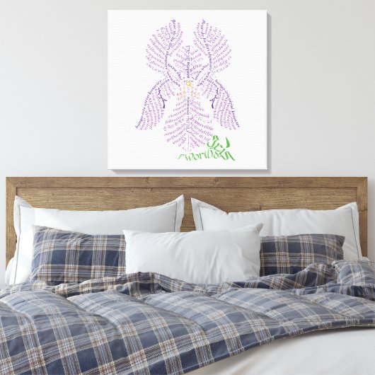 World Iris Canvas Print Leinwanddruck (Insitu (Schlafzimmer))