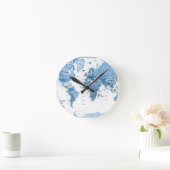 World is Art Blue - Children Runde Wanduhr (Zuhause)