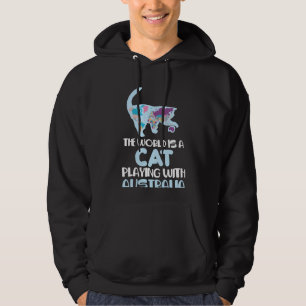 World ist eine Katze, die Australien spielt Reisen Hoodie