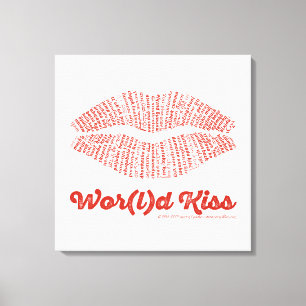 World Kiss Canvas Print Leinwanddruck