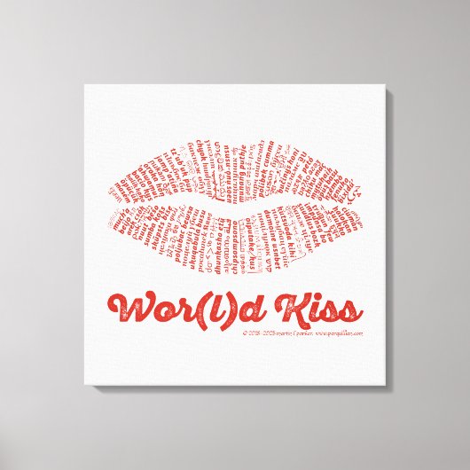 World Kiss Canvas Print Leinwanddruck (Vorderseite)