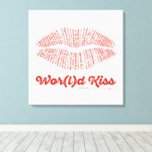 World Kiss Canvas Print Leinwanddruck (Insitu (Holzboden))