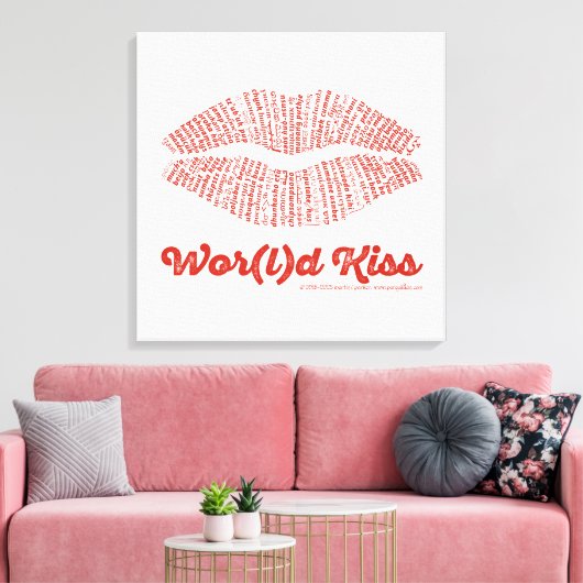 World Kiss Canvas Print Leinwanddruck (Insitu (Wohnzimmer))