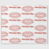 World Kiss Wrapping Paper Geschenkpapier (Flach)