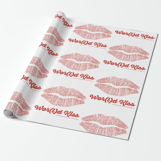 World Kiss Wrapping Paper Geschenkpapier (Ungerollt)