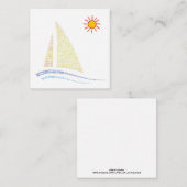 World Language Sailboat Note Card Mitteilungskarte (Vorne/Hinten)