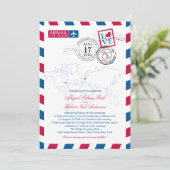 World Locations USA und Deutschland Airmail | Hoch Einladung (Stehend Vorderseite)