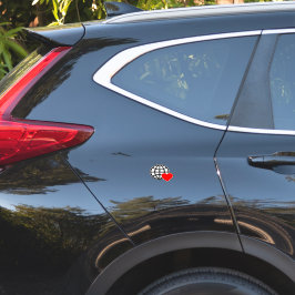 World Love Globe Icon | Heart Earth Summer Design Aufkleber