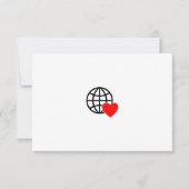 World Love Globe Icon | Heart Earth Summer Design Dankeskarte (Vorderseite)
