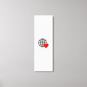 World Love Globe Icon | Heart Earth Summer Design Leinwanddruck (Vorderseite)