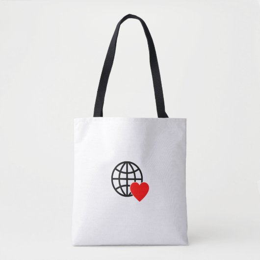 World Love Globe Icon | Heart Earth Summer Design Tasche (Vorderseite)