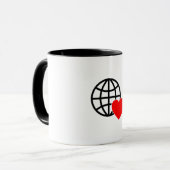 World Love Globe Icon | Heart Earth Summer Design Tasse (Vorderseite Links)