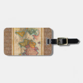World Map 1700s Antique Continents  Gepäckanhänger (Vorderseite horizontal)