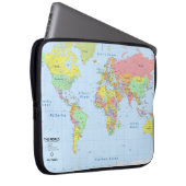 World Map Add Name Padded Laptop Sleeve (Vorne Rechts)