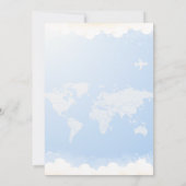 World Map Adventure erwartet Baby Shower Einladung (Rückseite)