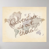 World Map Adventure is Out There UP Movie Inspirie Poster (Vorne)