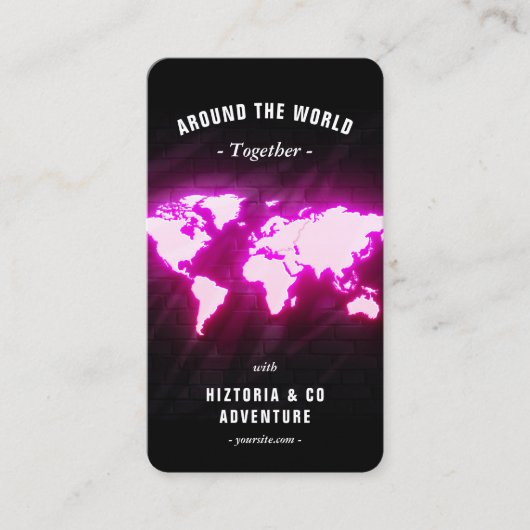 World Map Adventure Reiseführer Visitenkarte (Vorderseite)