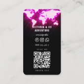 World Map Adventure Reiseführer Visitenkarte (Rückseite)