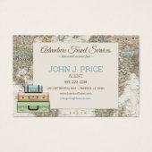 World Map Agent Modernes Brown Blue Beige (Vorderseite)