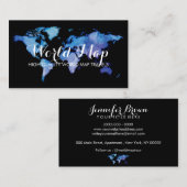 World Map Agent Vermietungsbüro Visitenkarte (Vorne/Hinten)