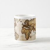 World Map Antique Coffee Tasse (Mittel)