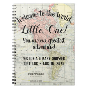 World Map Baby Showhandbuch Notizblock