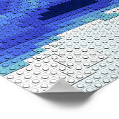 World Map Bricks Poster (Ecke)