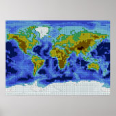 World Map Bricks Poster (Vorne)