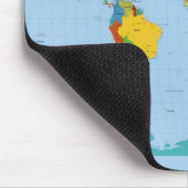 World Map Bright Mousepad (Ecke)
