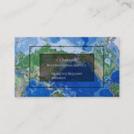 World Map Business Card Visitenkarte