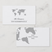 World Map Business Card Visitenkarte (Vorne/Hinten)