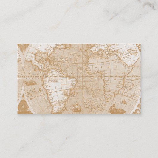 World Map Business Cards Visitenkarte (Vorderseite)