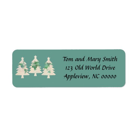 World Map Christmas Trees Labels (Vorne)