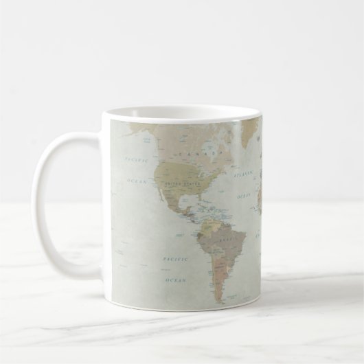 World Map Coffee Tasse (Links)