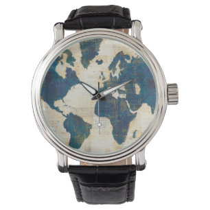 World Map Collage Armbanduhr