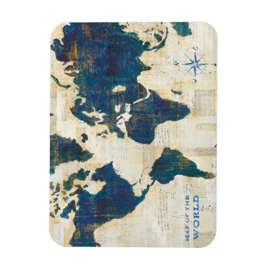 World Map Collage Magnet (Vertikal)