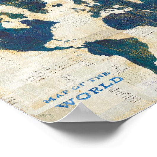 World Map Collage Poster (Ecke)