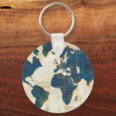 World Map Collage Schlüsselanhänger (Vorderseite)