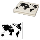 World Map Continental Design Briefmarke Gummistempel (Stempel)