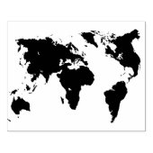 World Map Continental Design Briefmarke Gummistempel (Prägung)