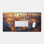 World Map Desk Mat Travel Inspiriert Schreibtisch  Schreibtischunterlage (Tastatur & Maus)