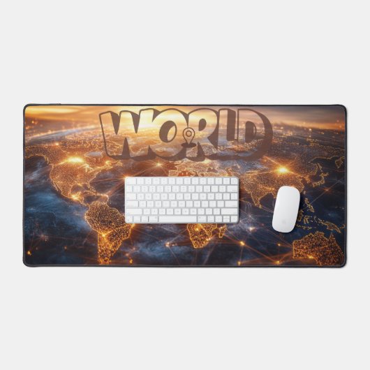 World Map Desk Mat Travel Inspiriert Schreibtisch  Schreibtischunterlage (Tastatur & Maus)