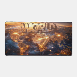 World Map Desk Mat Travel Inspiriert Schreibtisch  Schreibtischunterlage