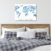 World Map | Elektronische Mikrochip-Schaltungen Leinwanddruck (Insitu (Schlafzimmer))