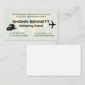 World Map | FLUGZEUG | Semi Truck | Logistik Visitenkarte (Vorne/Hinten)