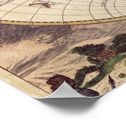 World Map Geography Poster (Ecke)