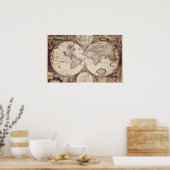 World Map Geography Poster (Küche)