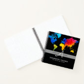 World Map GEOGRAPHY TEACHER Monogram Journal Notizblock (Innenseite)